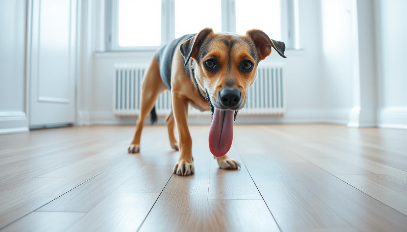 Dlaczego pies liże podłogę