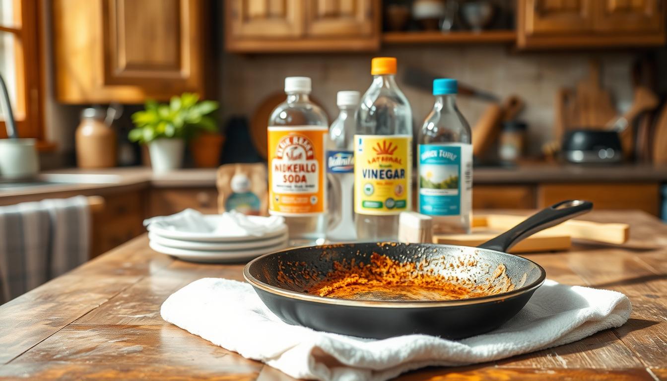 Jak wyczyścić przypaloną patelnię