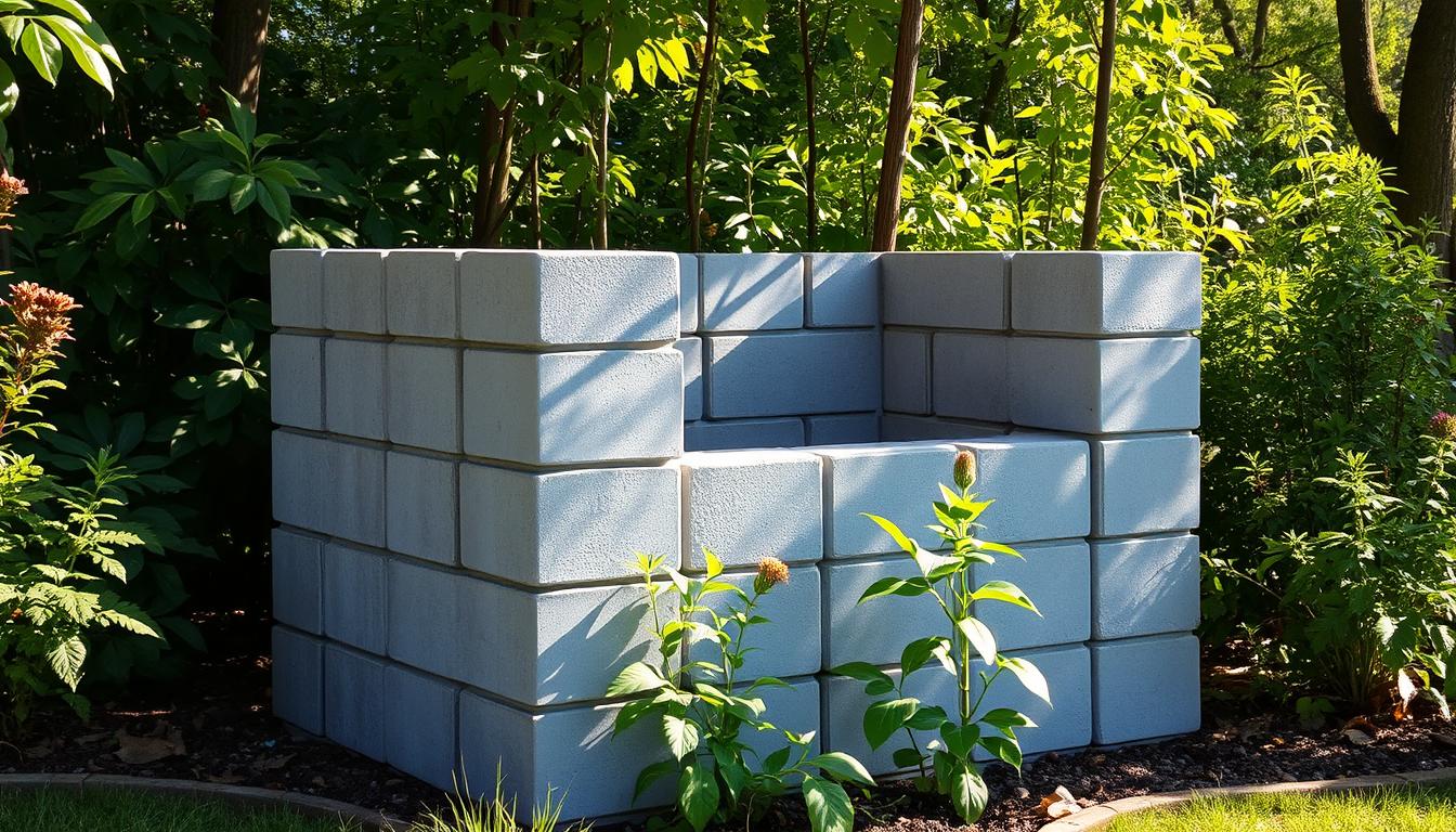 Grill z bloczków betonowych