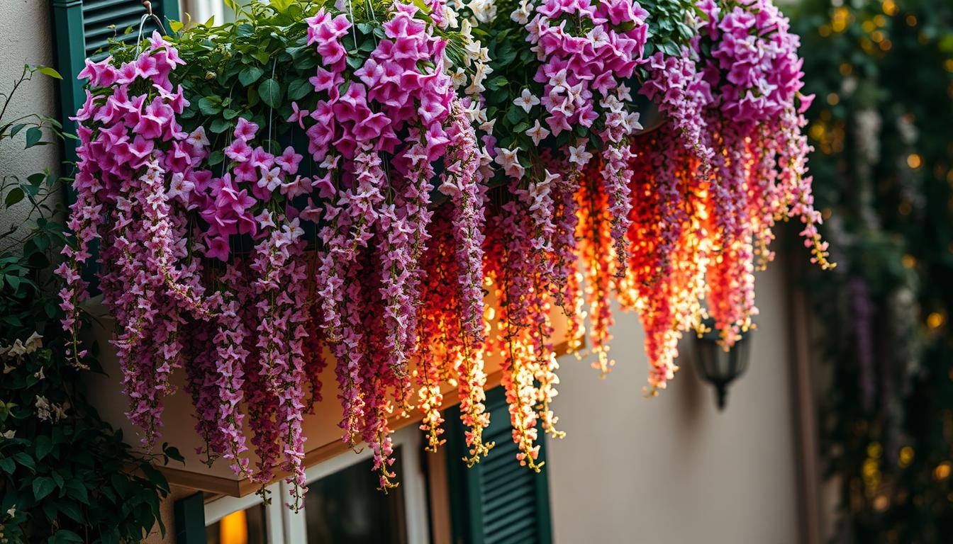 Kwiaty balkonowe zwisające