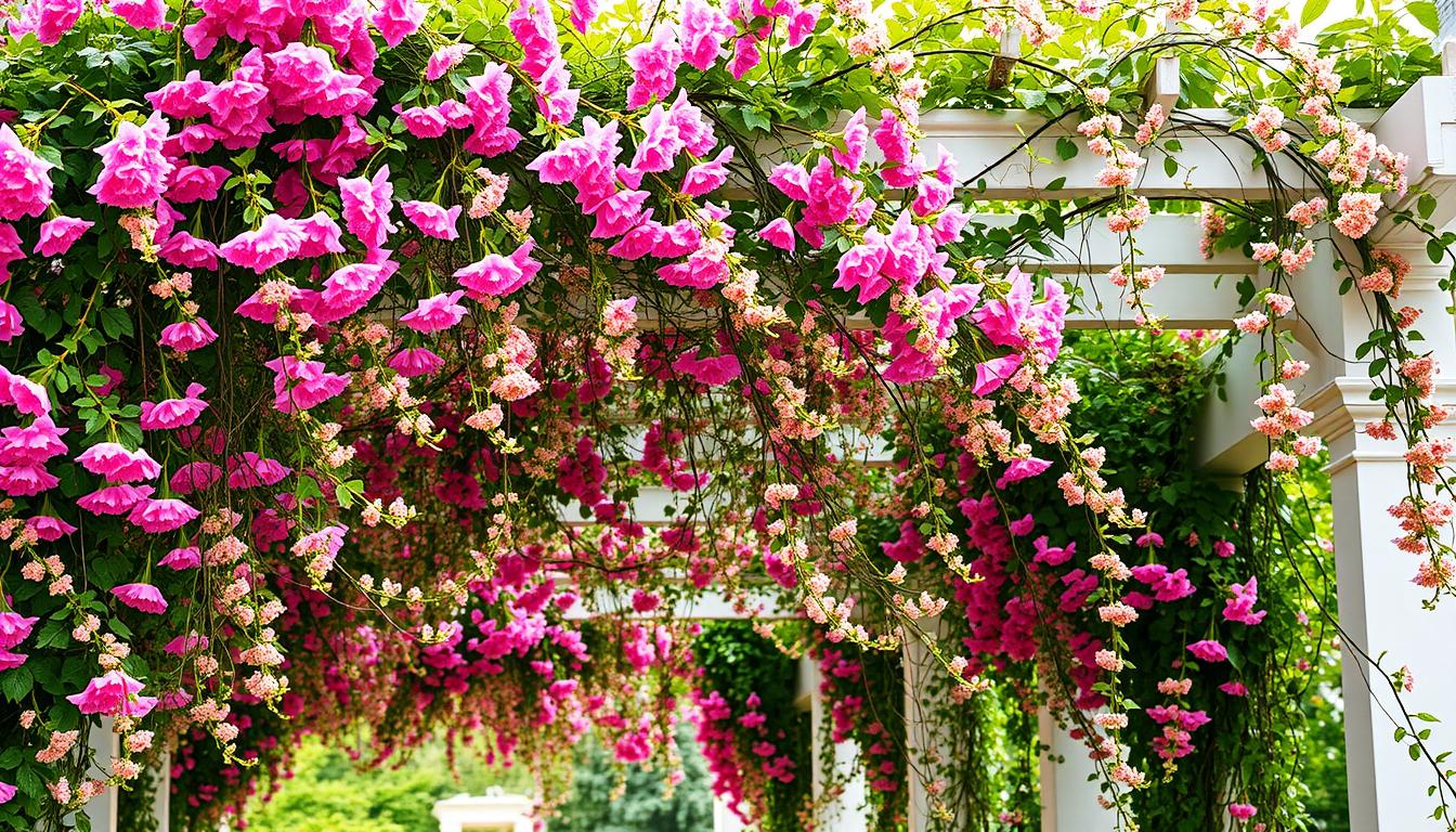 Kwitnące pnącza wieloletnie na pergolę