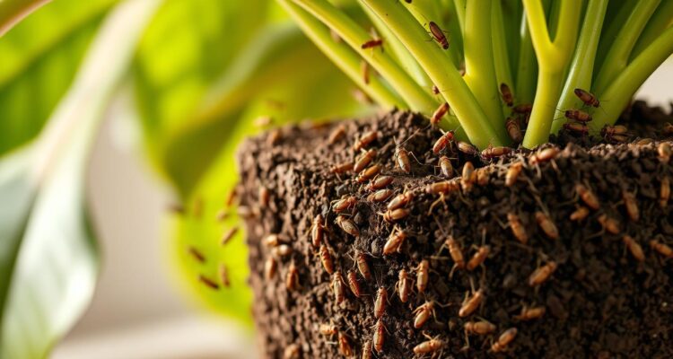 Muszki w kwiatach doniczkowych