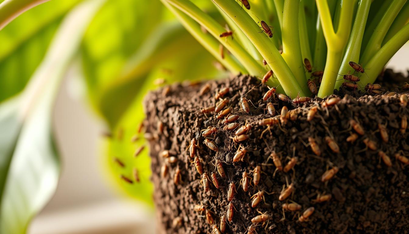 Muszki w kwiatach doniczkowych