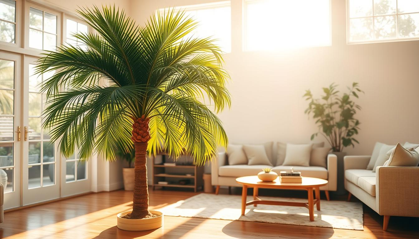 Palma areka w salonie