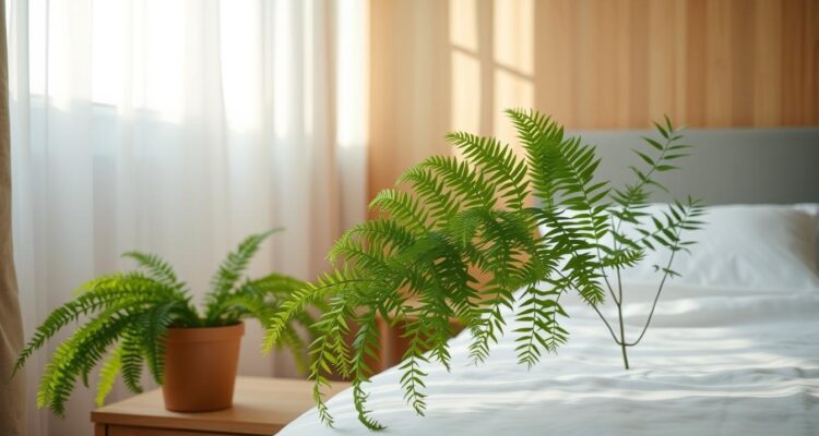 Paprotka w sypialni