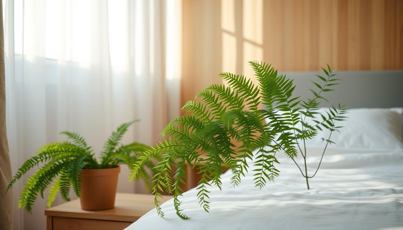 Paprotka w sypialni
