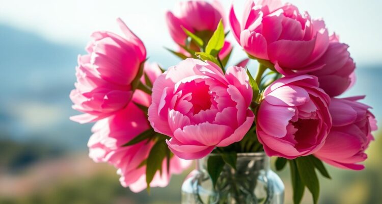 Piwonie w wazonie