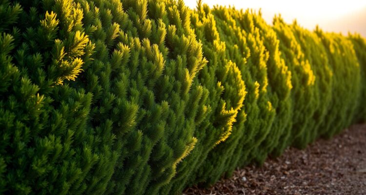 Świerkowy żywopłot