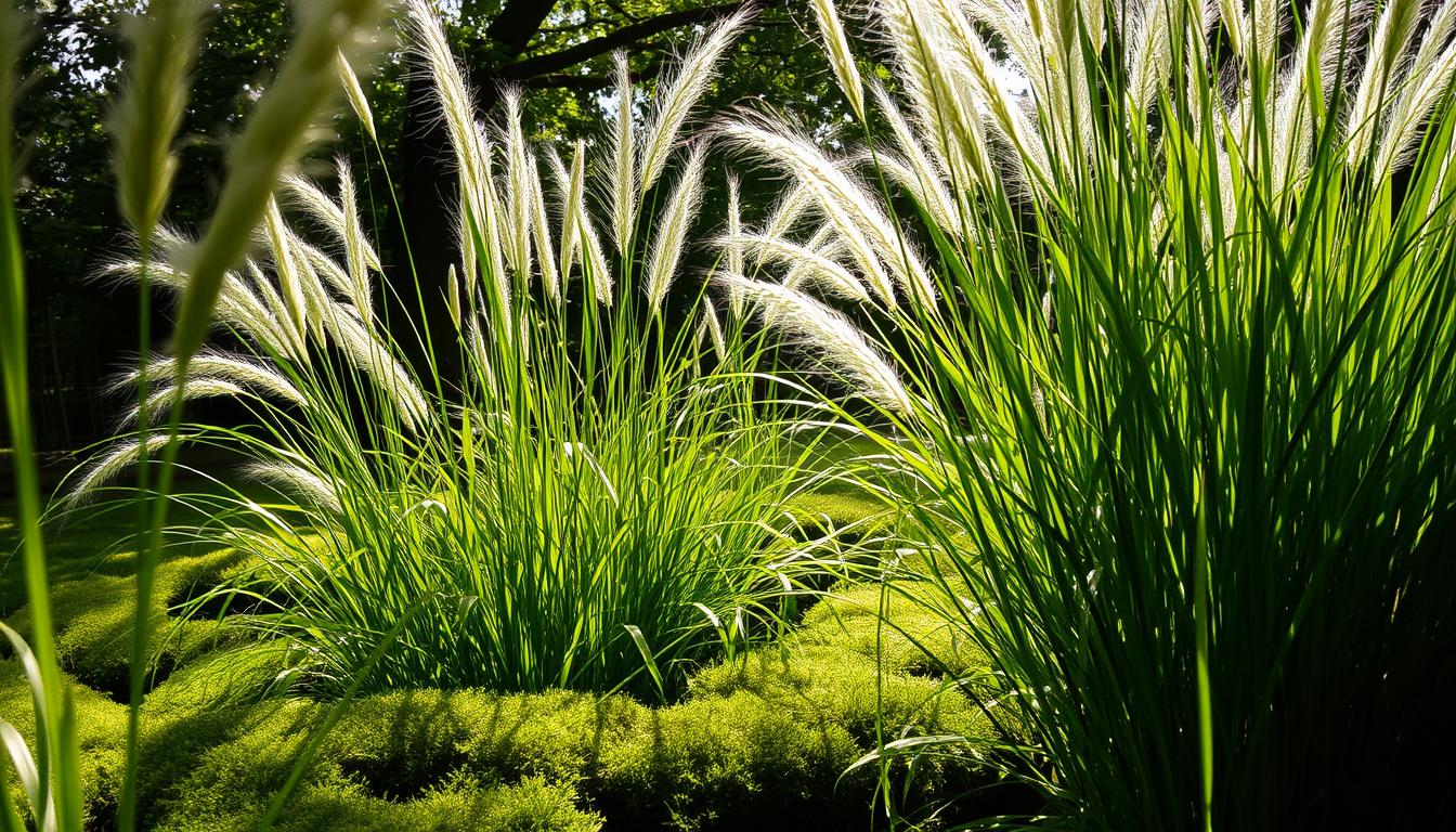 Wysokie trawy ozdobne do cienia