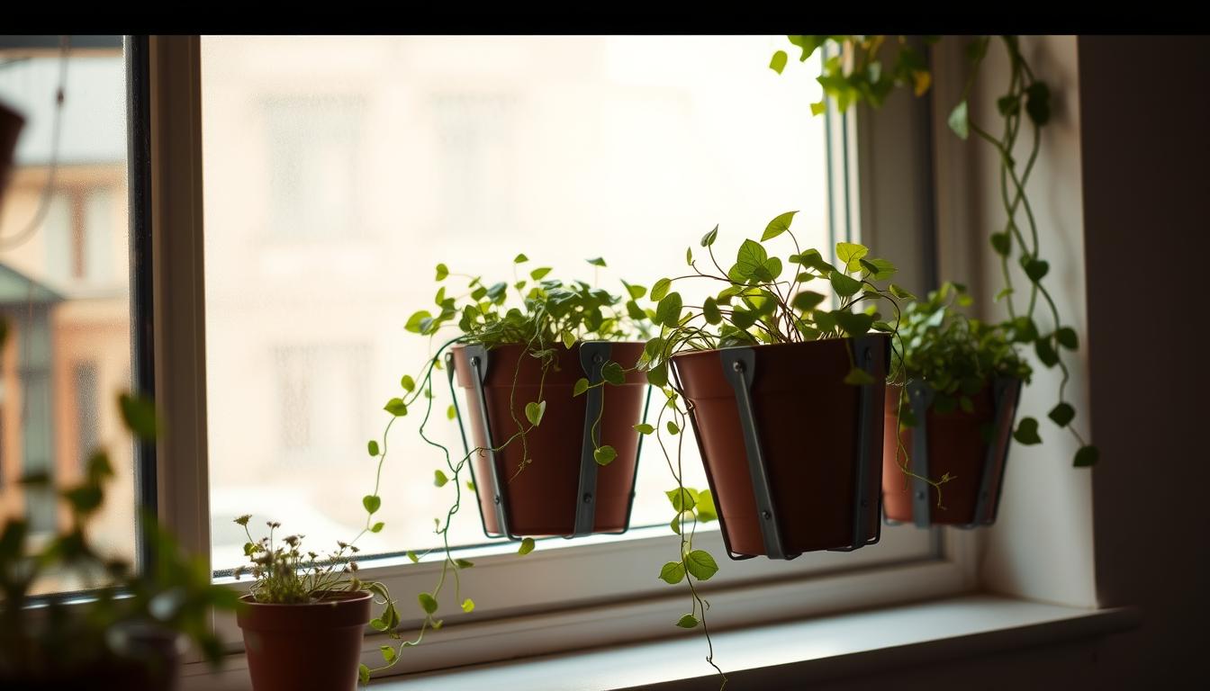 Zabezpieczenie doniczek na parapecie