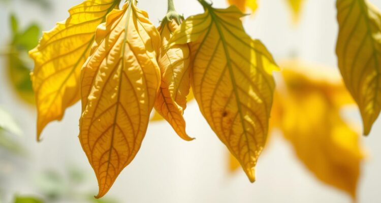 Żółknięcie liści pomidora