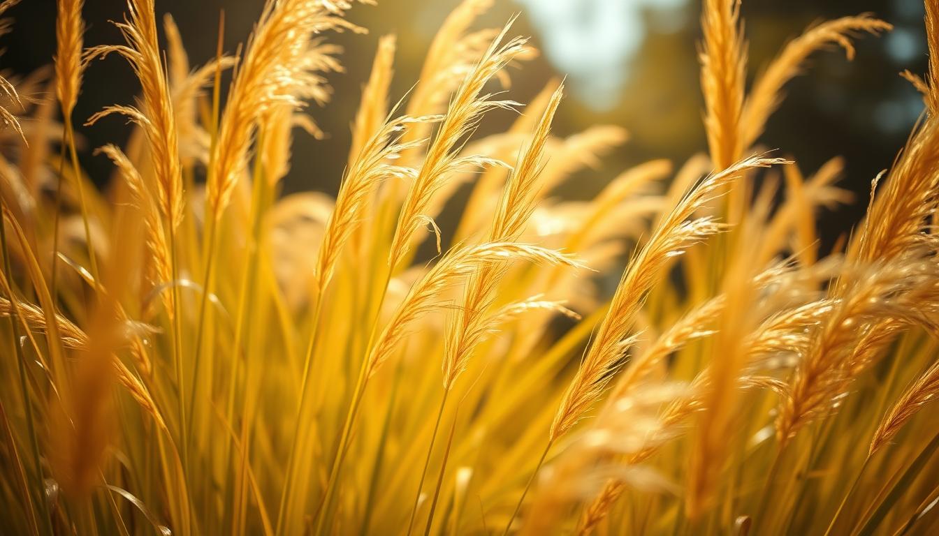 Żółta trawa ozdobna